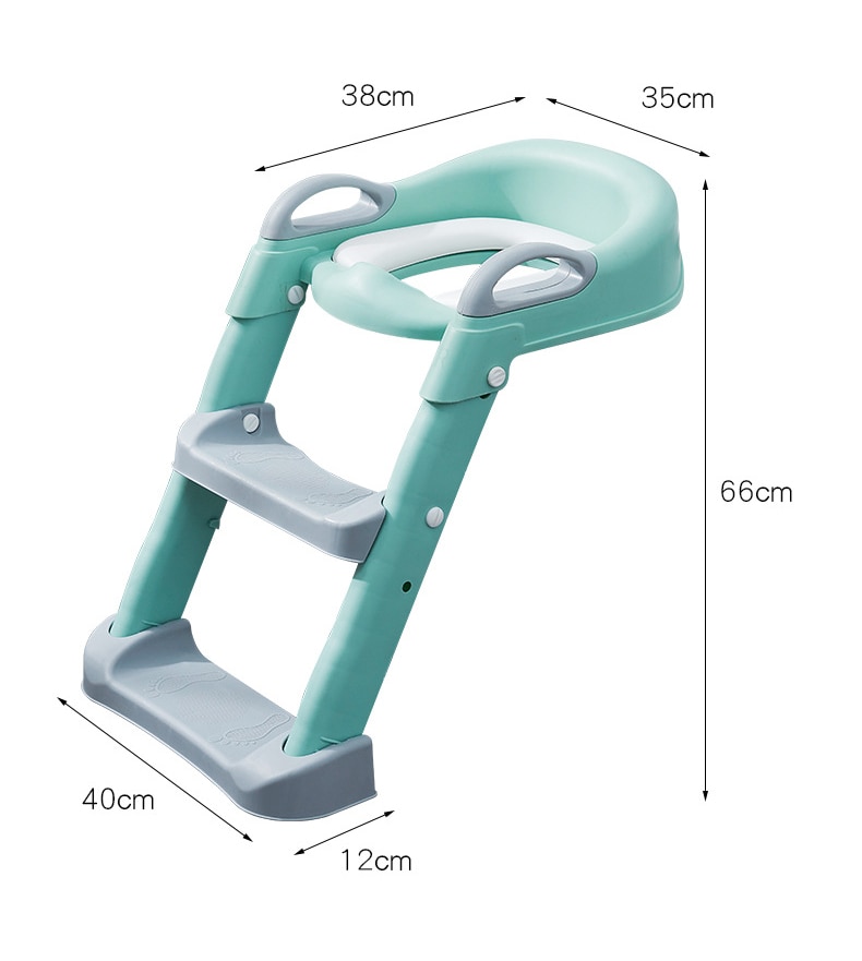 Folding Infant Potty Seat Urinal Backrest Training Chair with Step Stool Ladder for Baby Toddlers Boys Girls Safe Toilet Potties